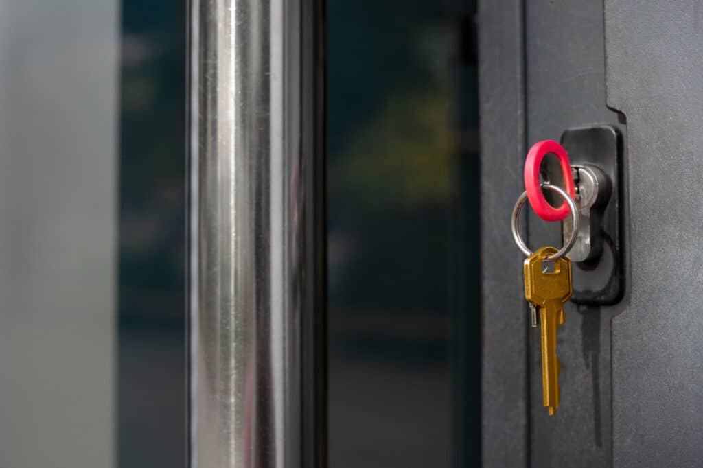 Clés sur une porte à Amiens
